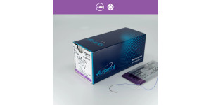 Chirurgické šití Atramat PGLA90, vstřebatelné, BR – fialové, sada 12 ks